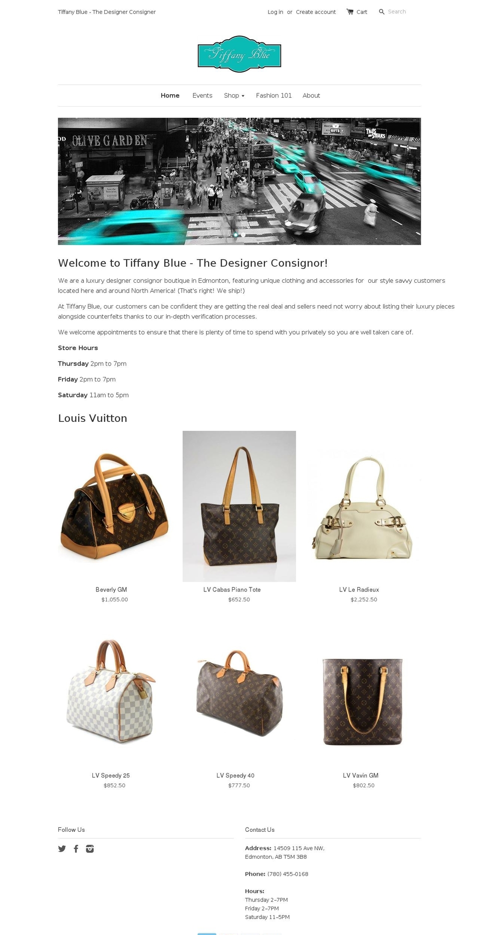 tiffanybluetdc.com shopify website screenshot