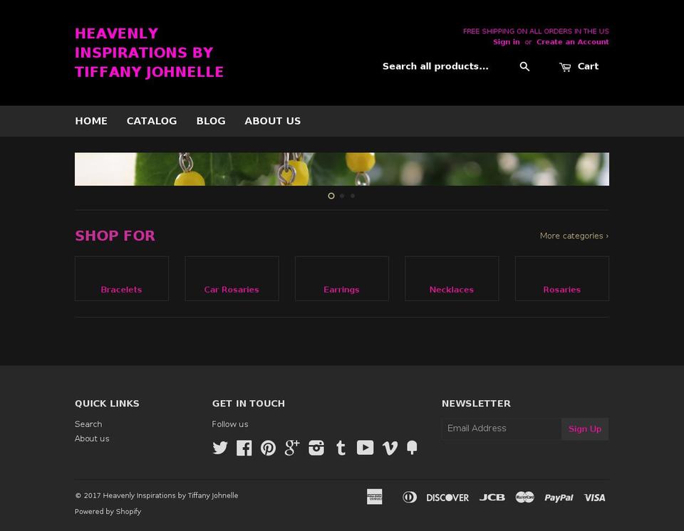 tiffanyjohnelle.com shopify website screenshot
