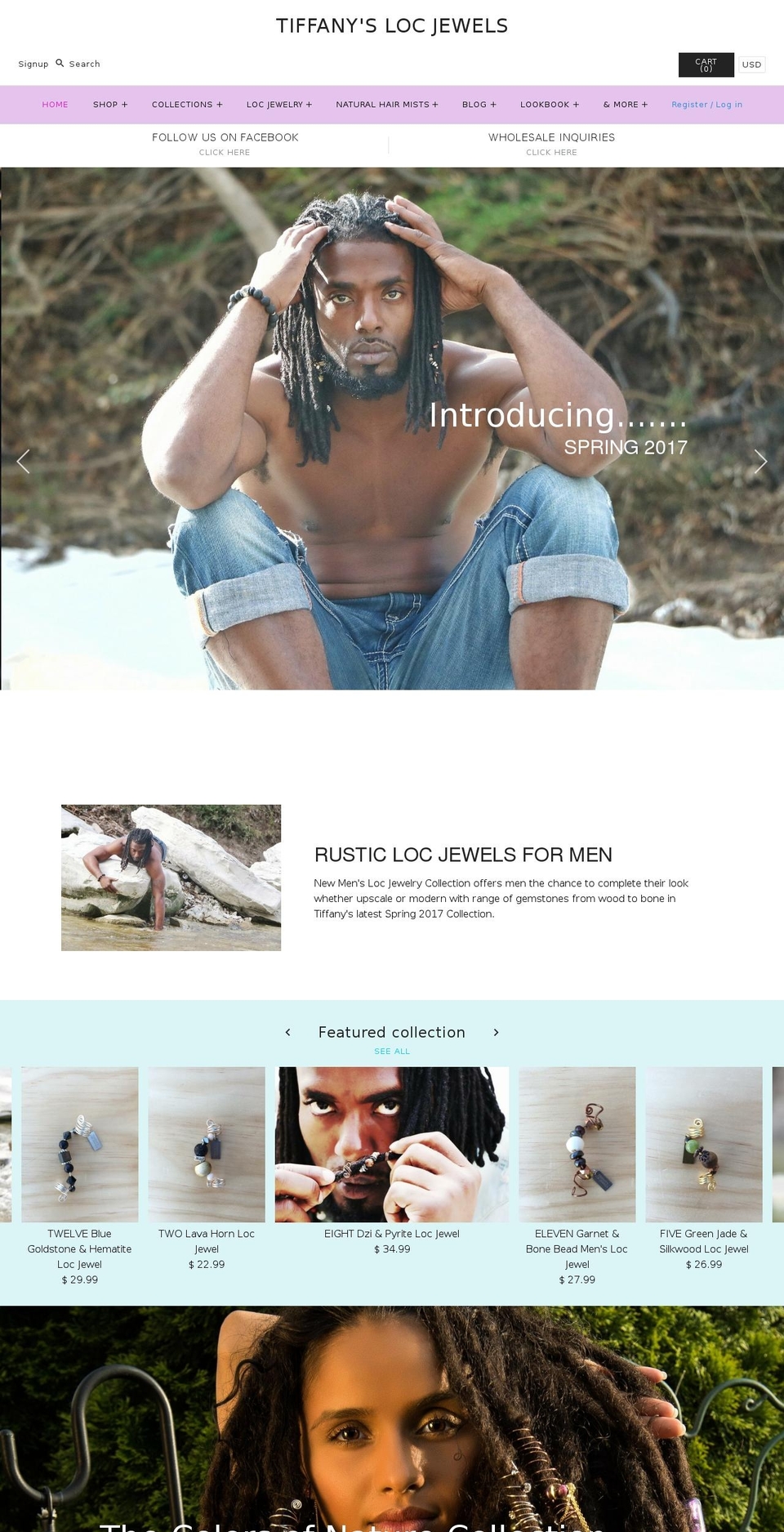 tiffanyslocjewels.com shopify website screenshot