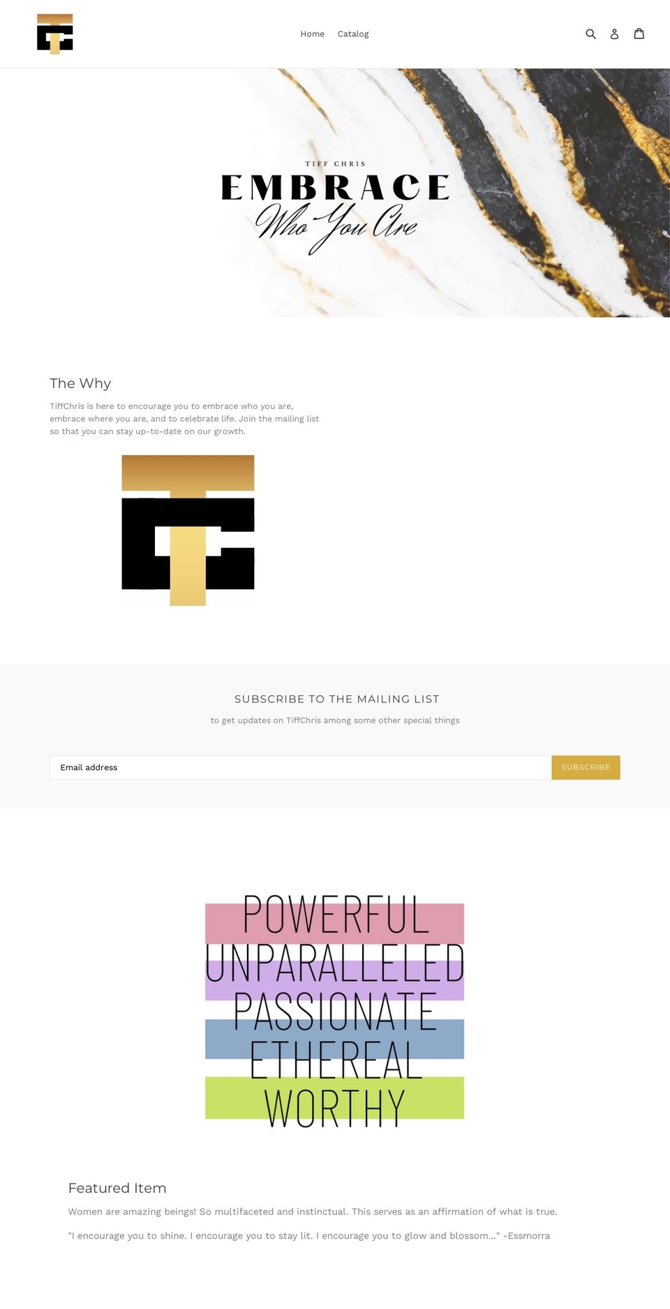 tiffchris.com shopify website screenshot