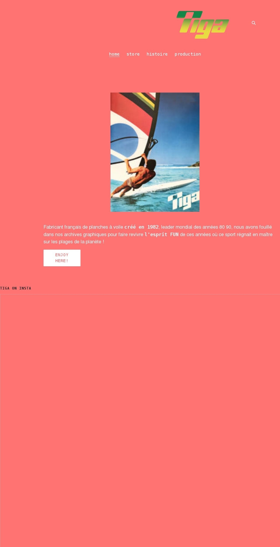 tiga.fr shopify website screenshot