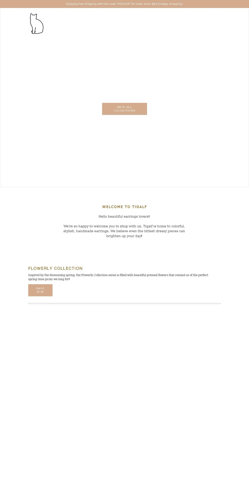 tigalf.com shopify website screenshot