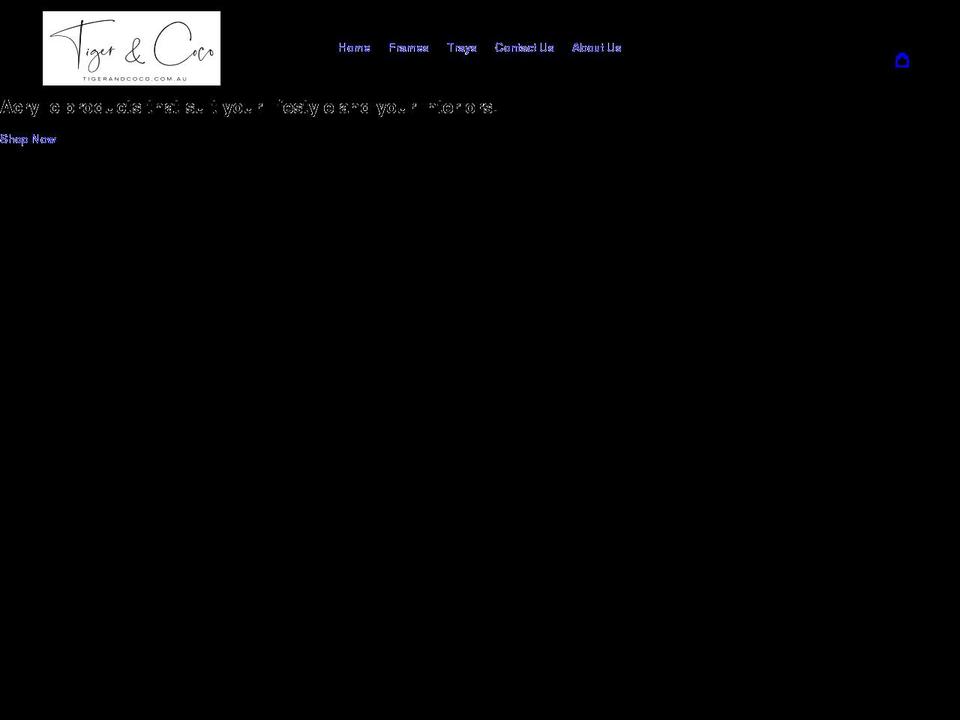 tigerandcoco.com.au shopify website screenshot