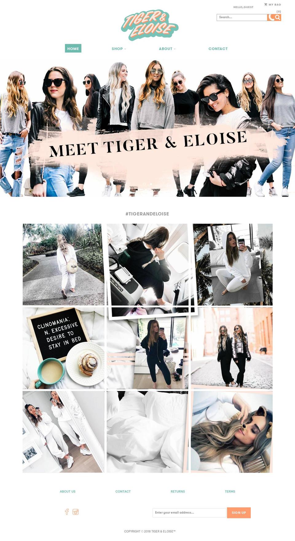 tigerandeloise.com — Shopify storefront screenshot