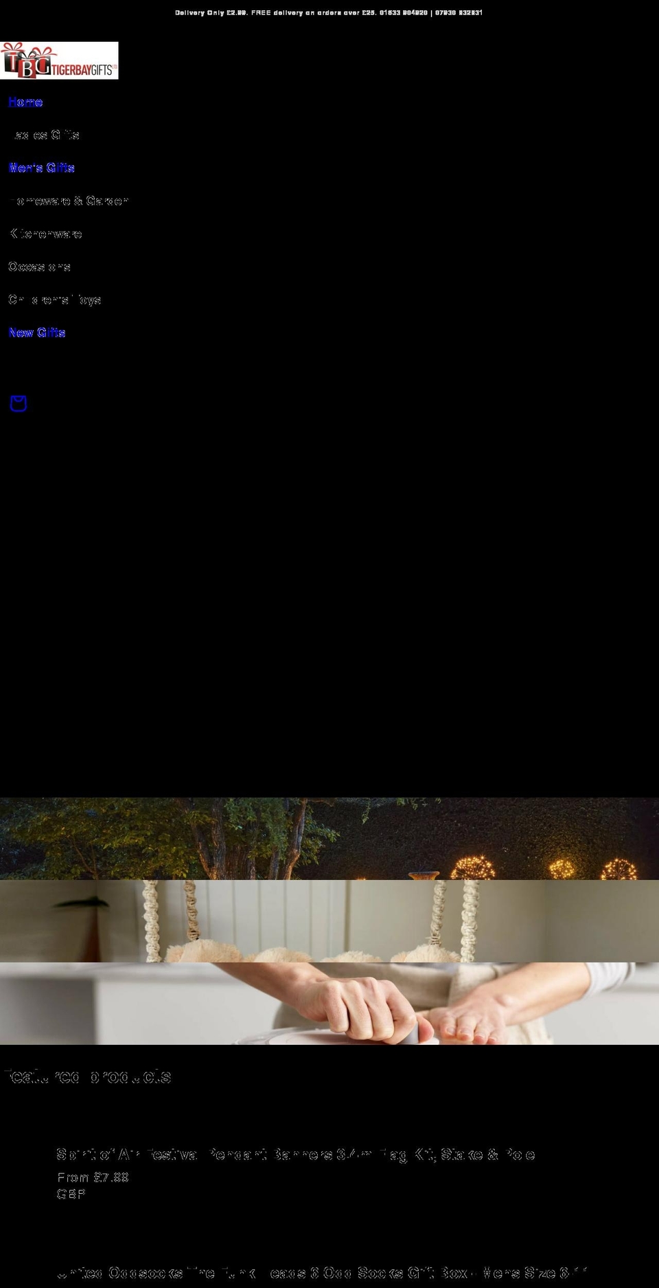 tigerbaygifts.co.uk shopify website screenshot