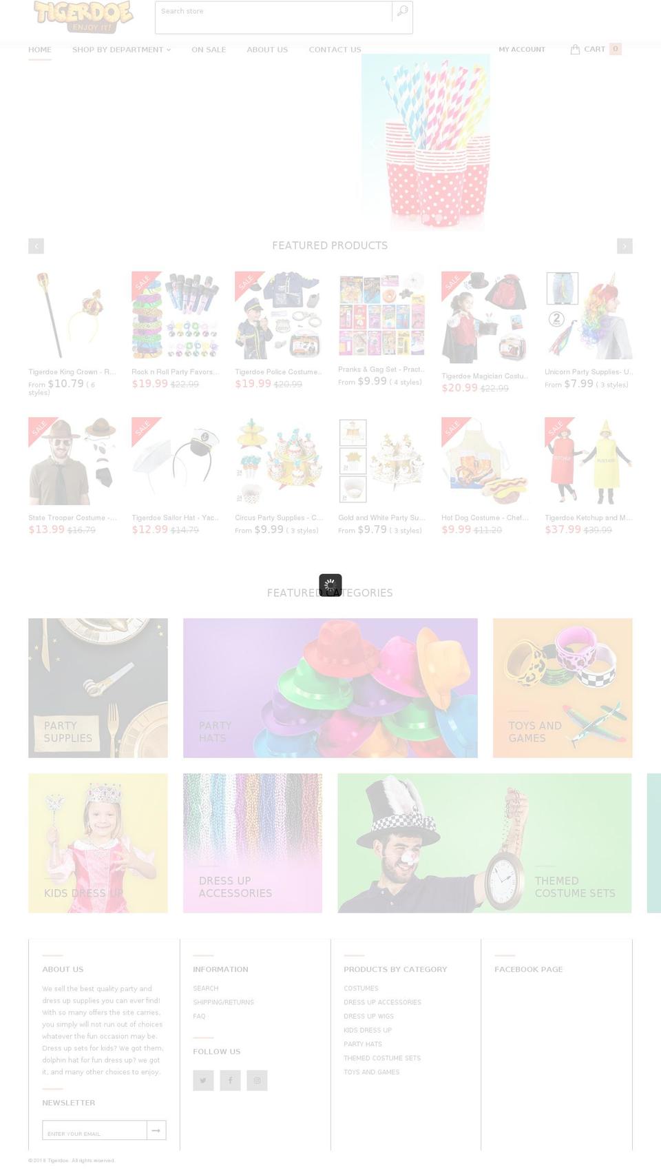 tigerdoe.com — Shopify storefront screenshot