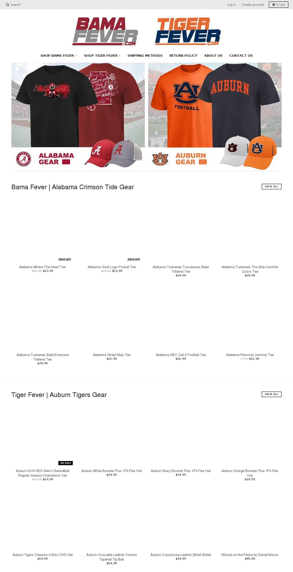 tigerfever.com shopify website screenshot