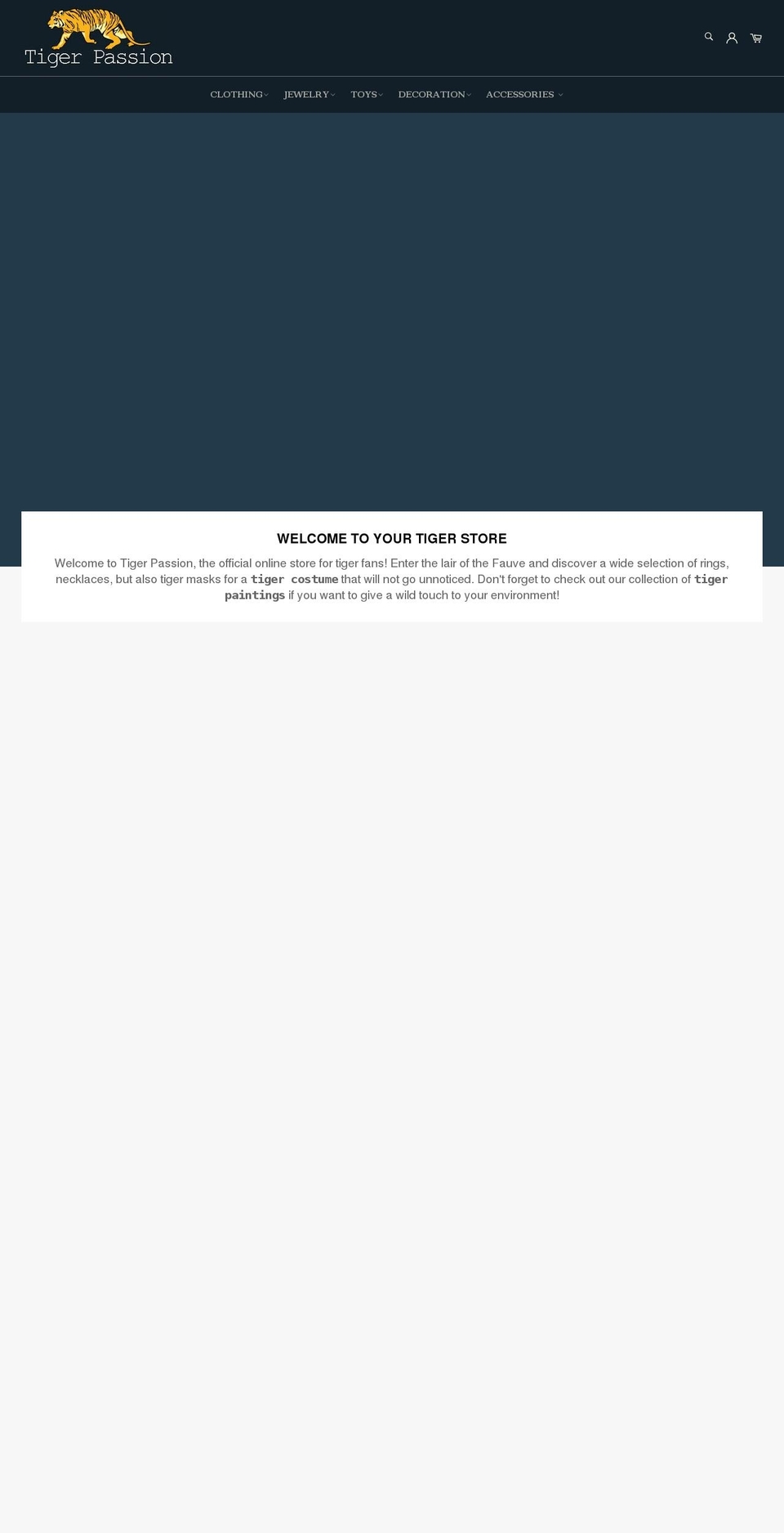 tigerpassion.com shopify website screenshot