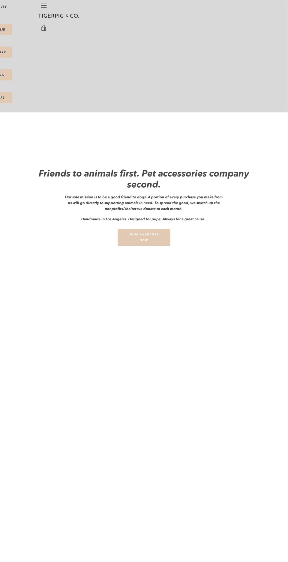 tigerpigandco.com — Shopify storefront screenshot