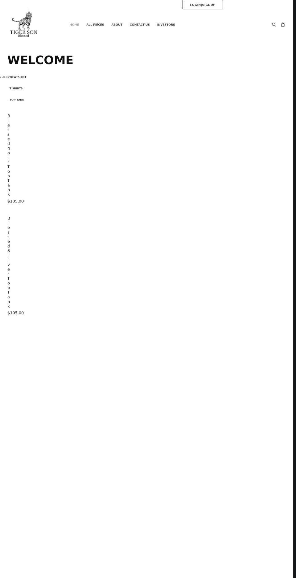 tigerson.com — Shopify storefront screenshot