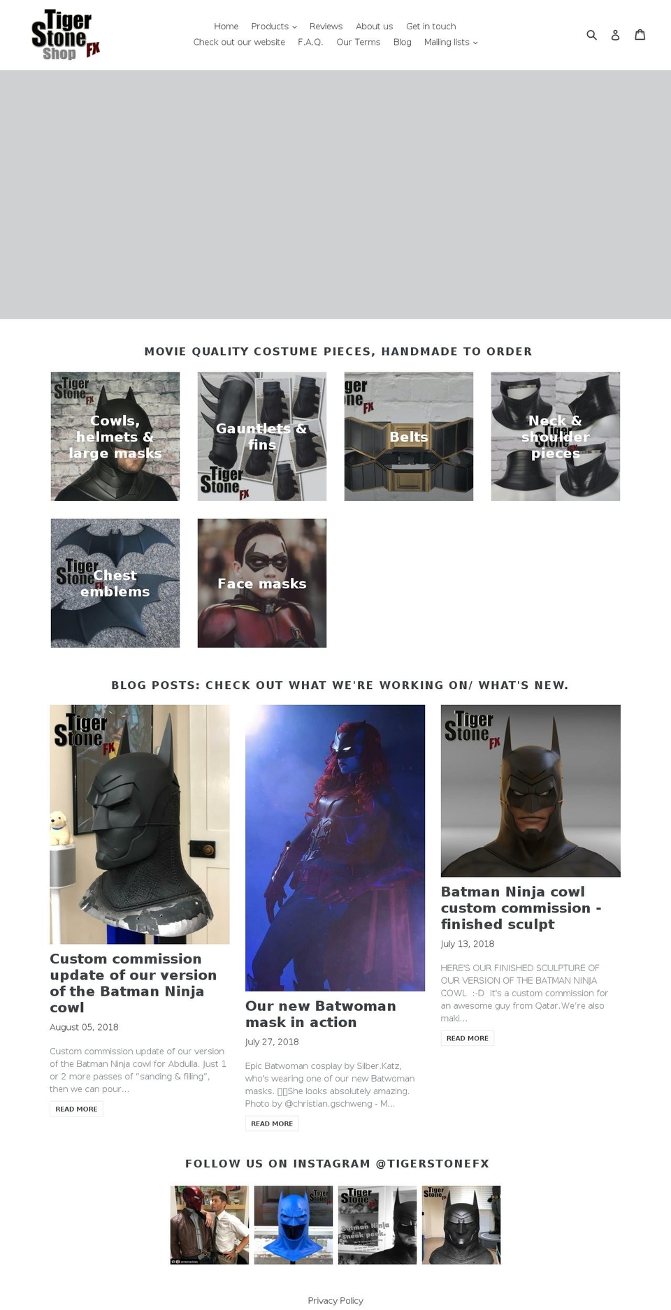 tigerstonefxshop.com shopify website screenshot