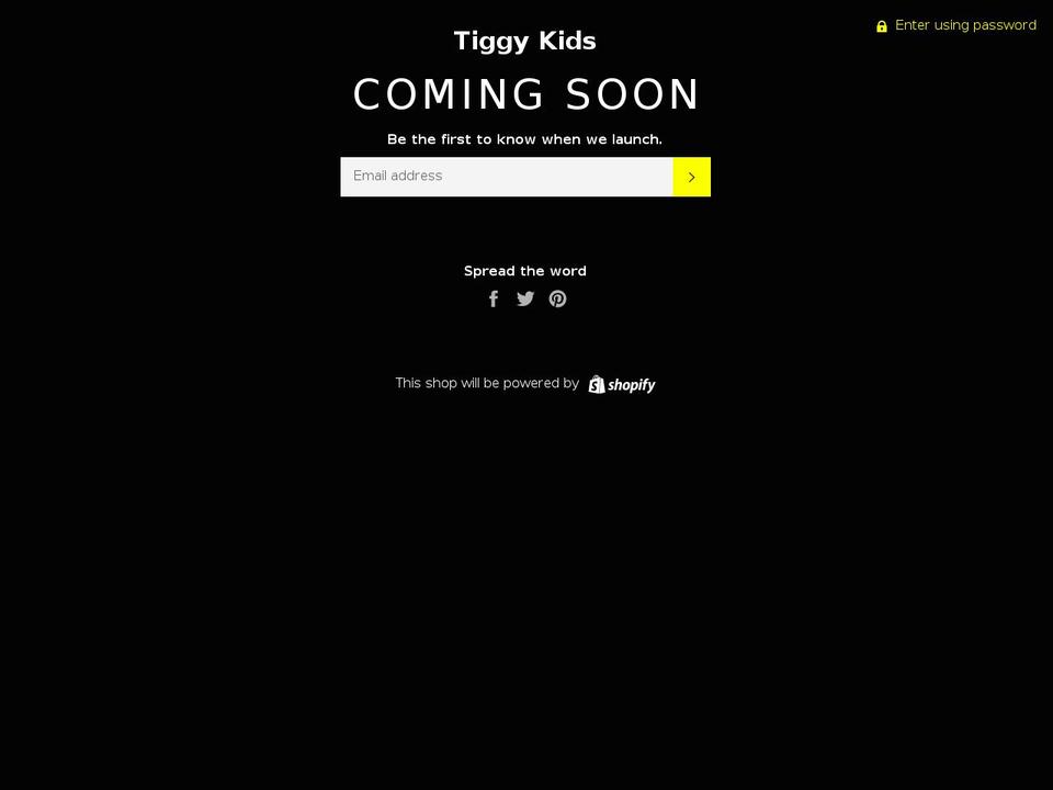 tiggykids.com — Shopify storefront screenshot
