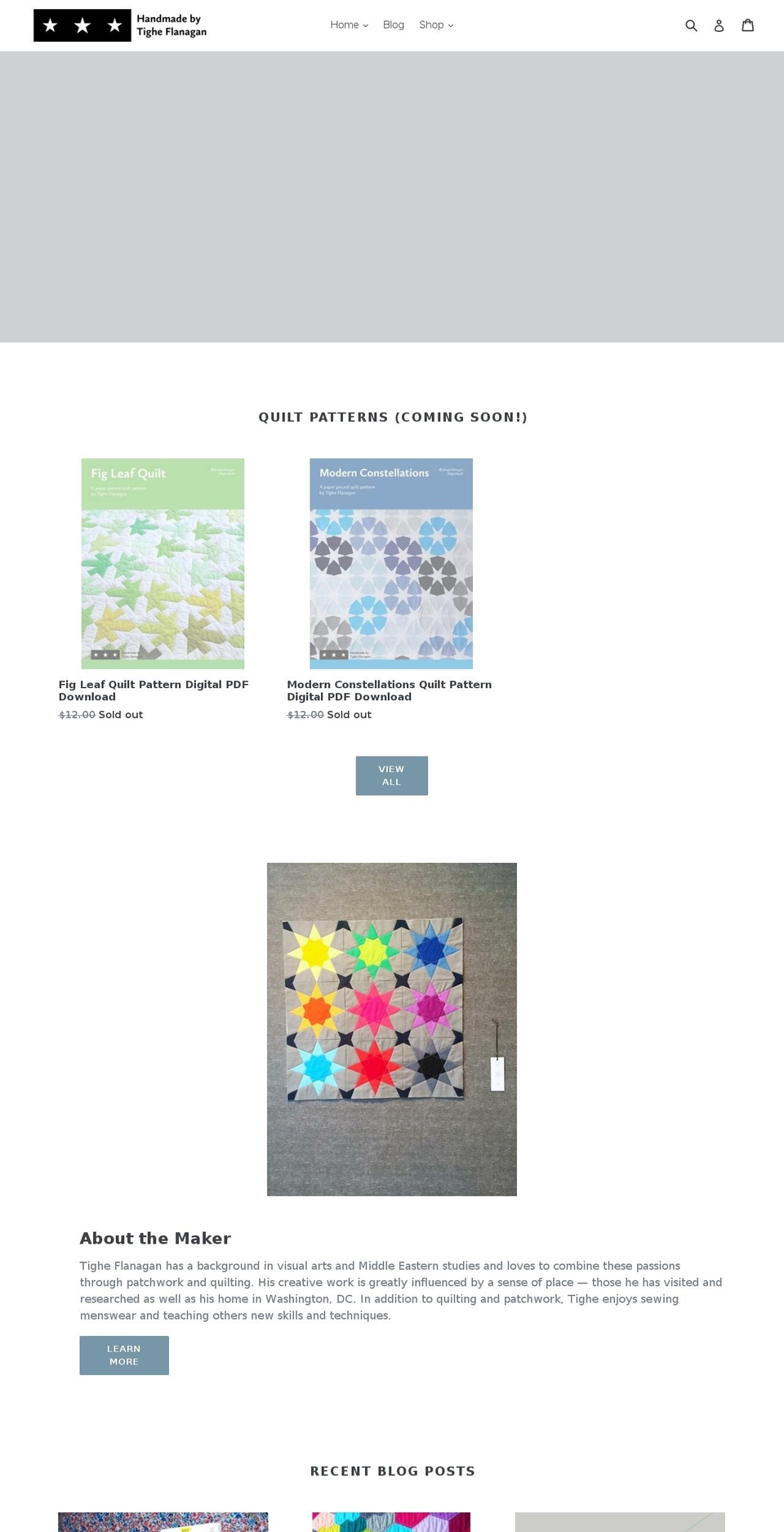 tigheflanagan.com shopify website screenshot