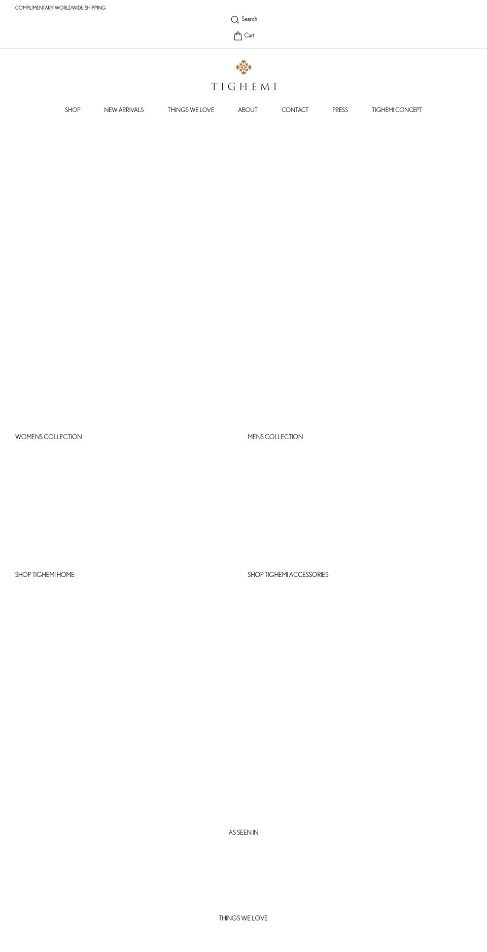 tighemi.com shopify website screenshot