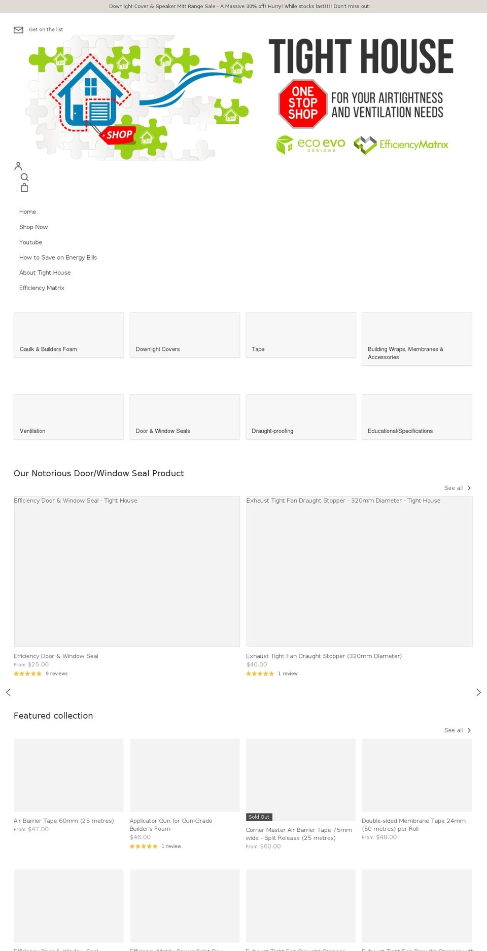 tighthouse.com.au shopify website screenshot