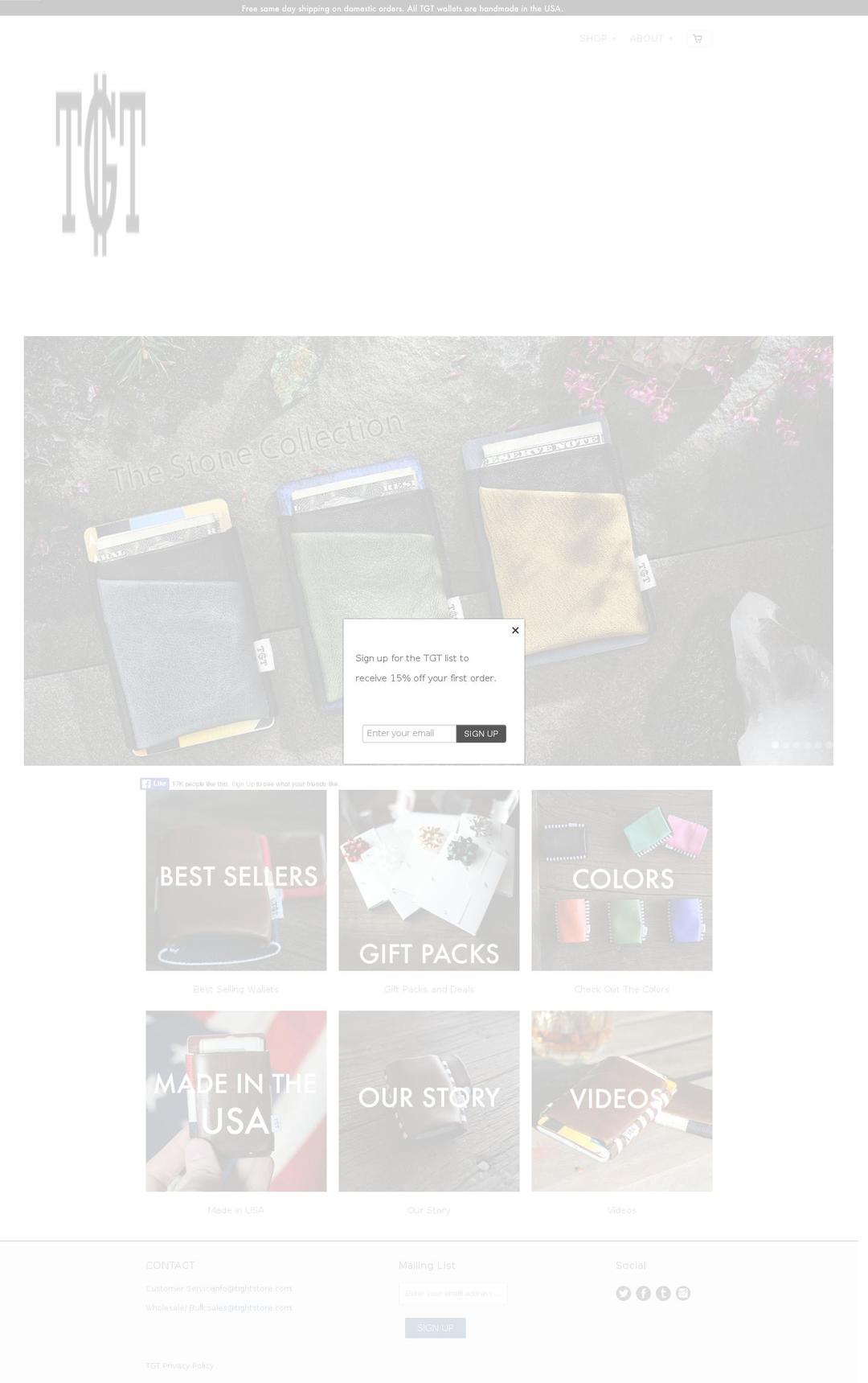 tightstore.com shopify website screenshot