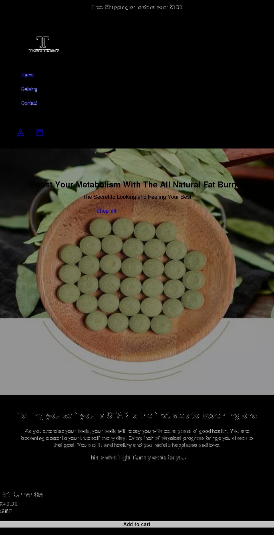 tighttummy.co.uk shopify website screenshot