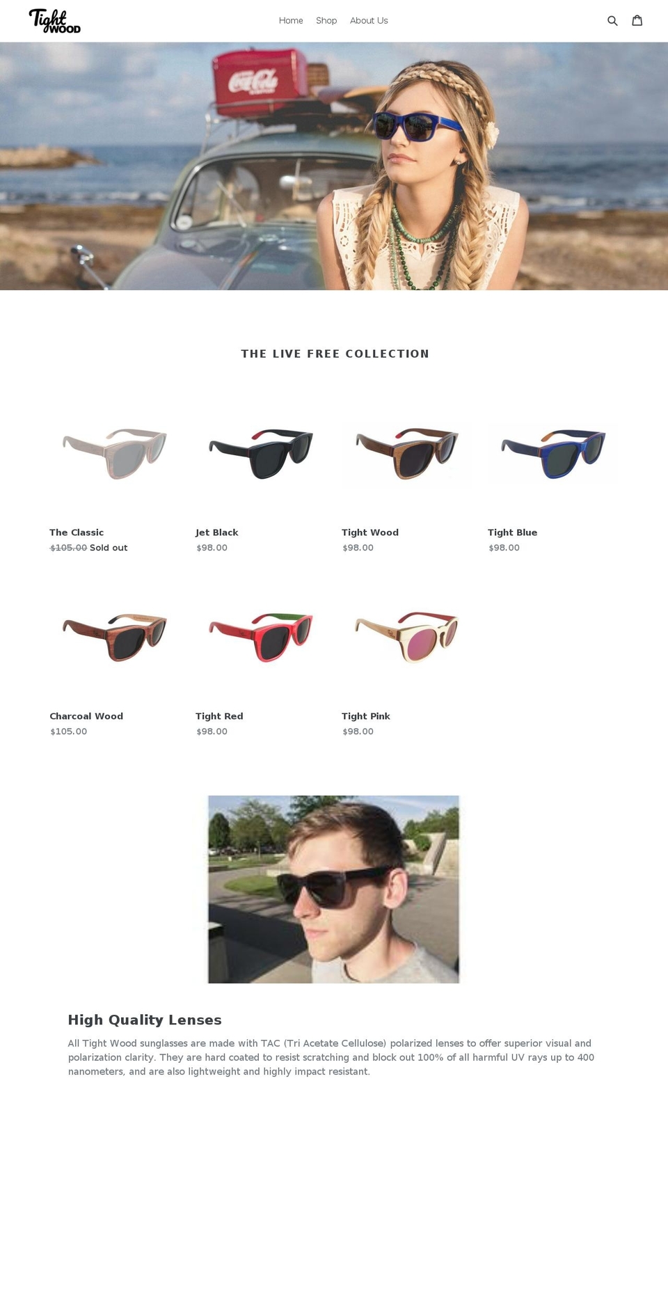 tightwood.com — Shopify storefront screenshot