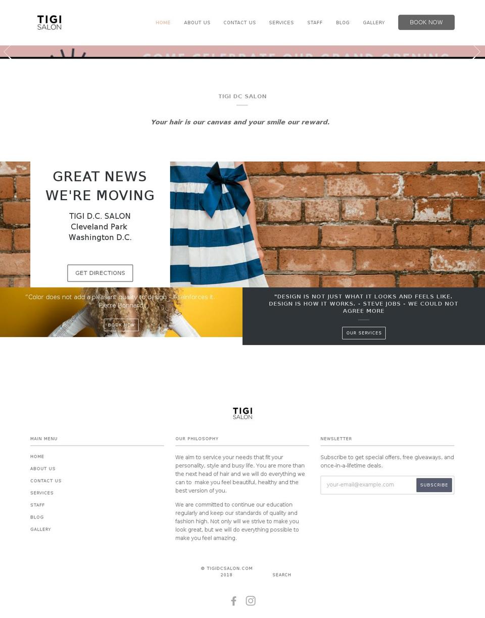 tigidcsalon.com — Shopify storefront screenshot