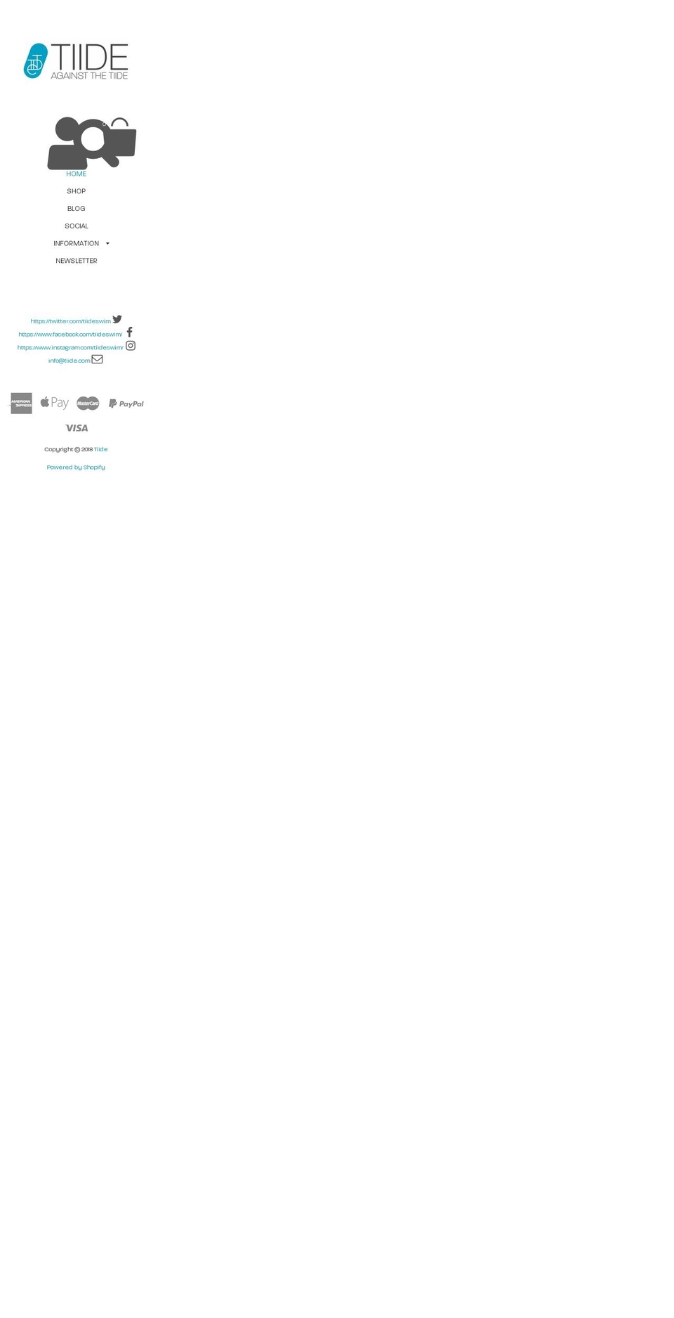 tiide.com shopify website screenshot