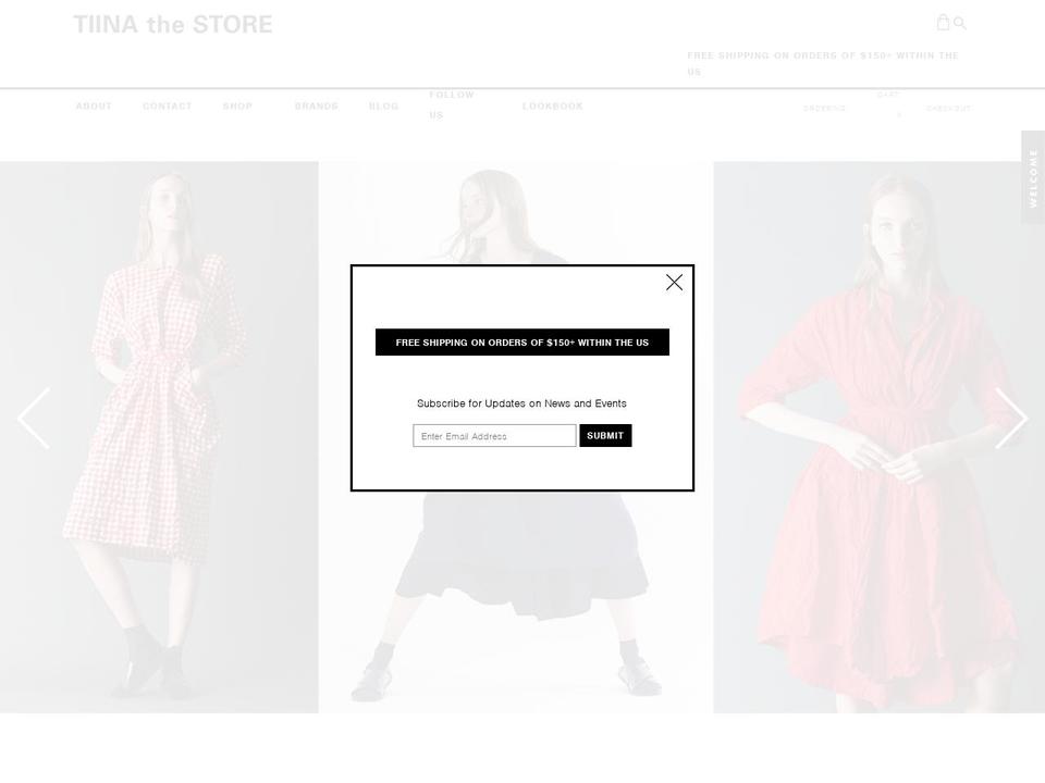 tiinathestore.com shopify website screenshot