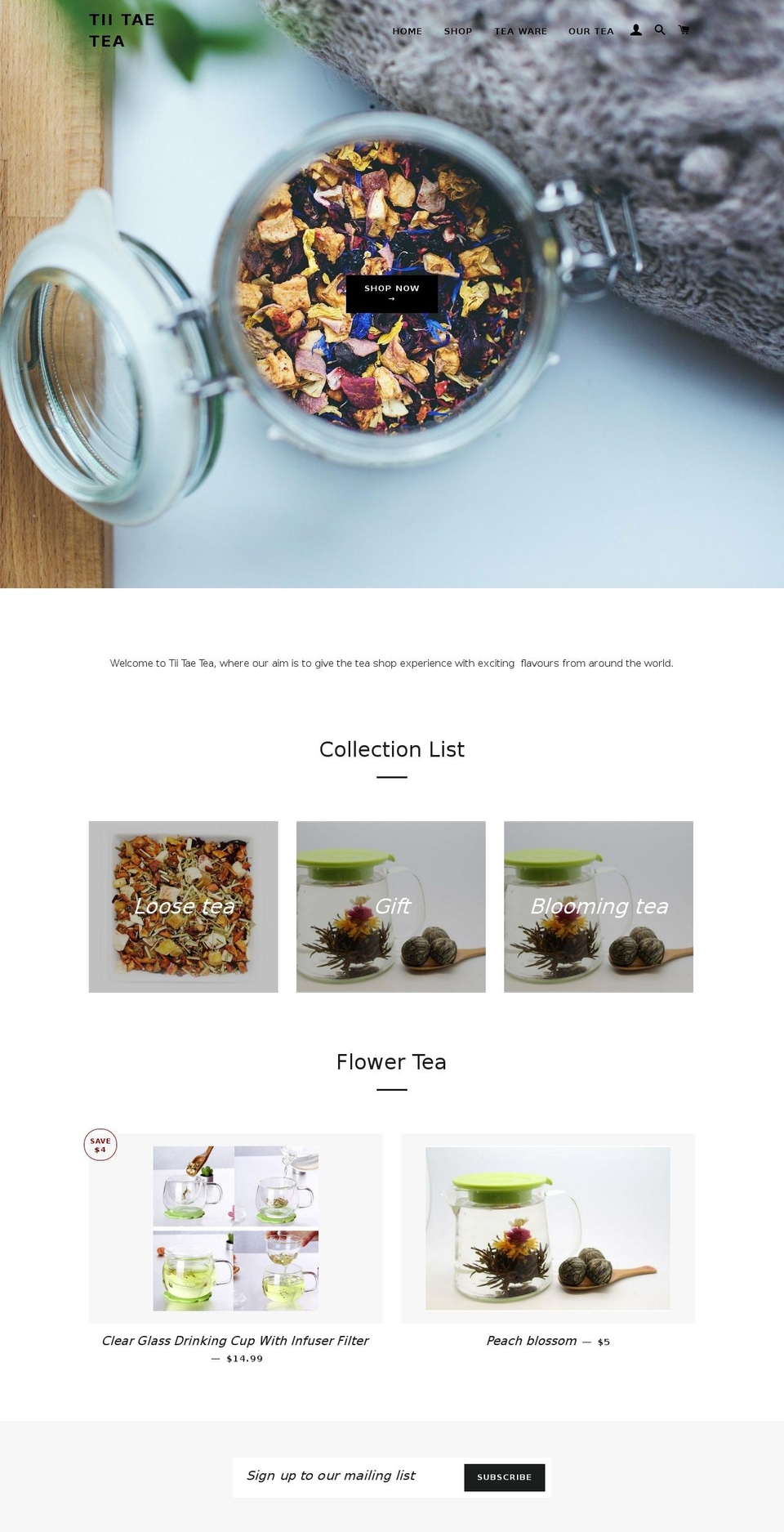 tiitaetea.com — Shopify storefront screenshot