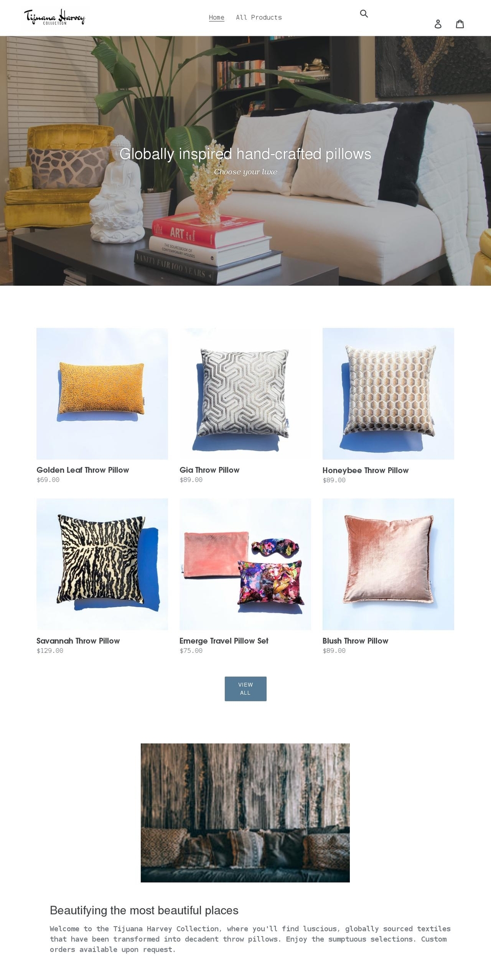 tijuanaharveycollection.com shopify website screenshot