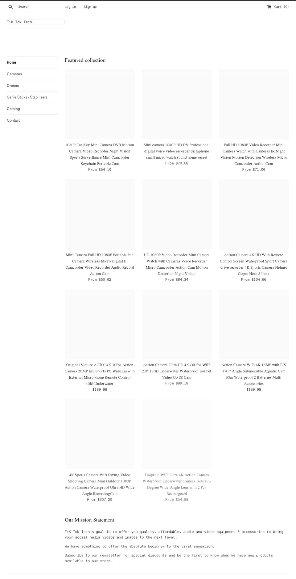 tik-tok-tech.com shopify website screenshot