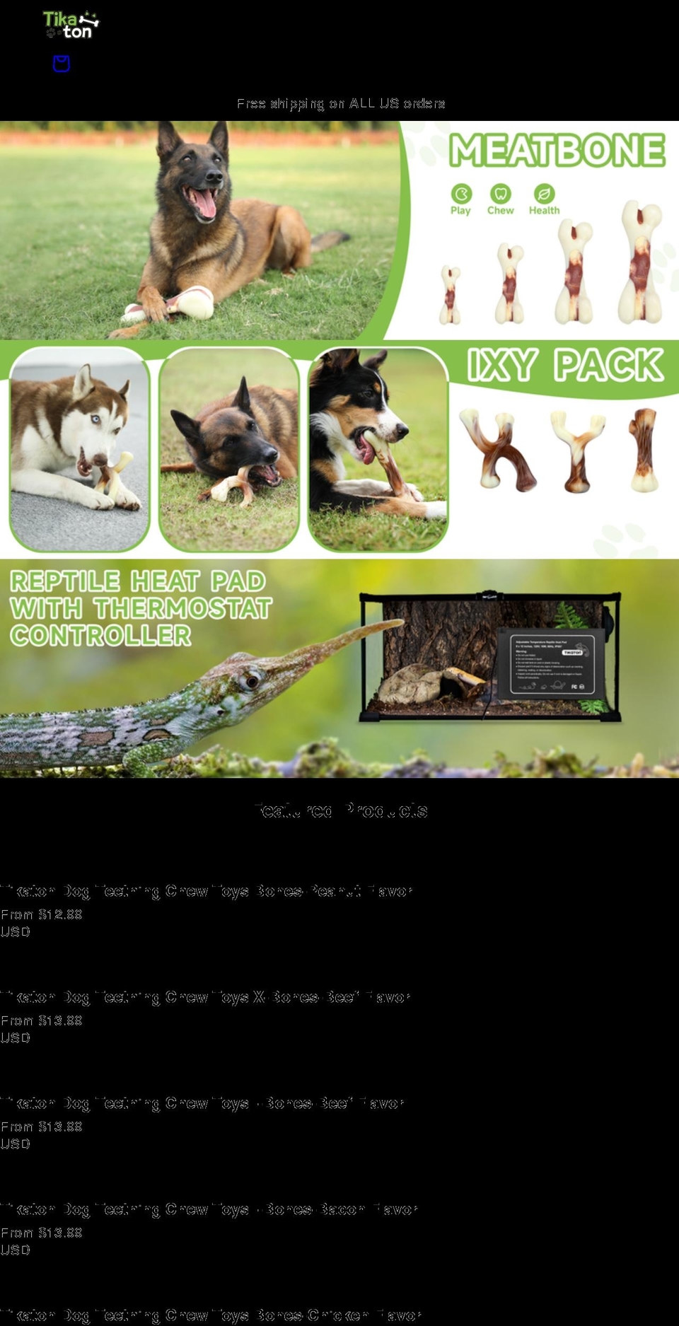tikaton.com shopify website screenshot