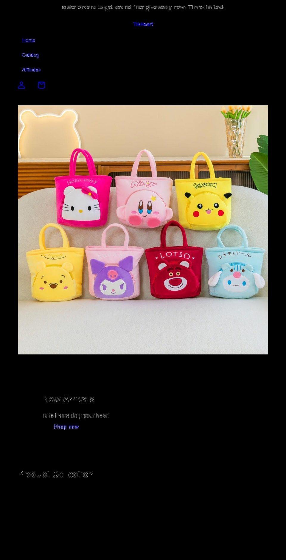 tikheart.com shopify website screenshot