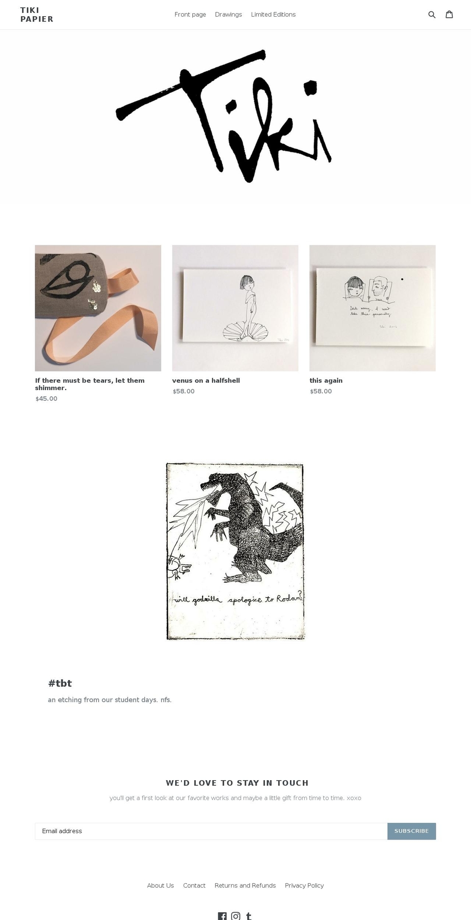 tikipapier.com shopify website screenshot