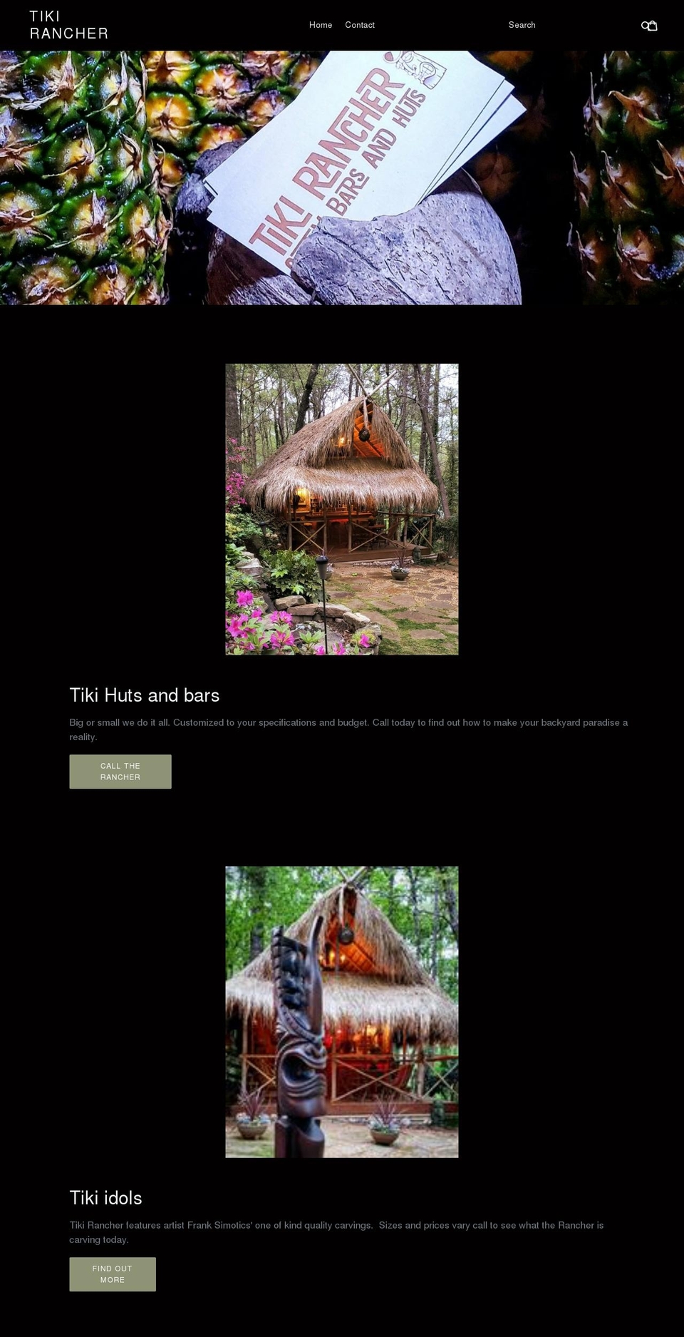 tikirancher.com shopify website screenshot