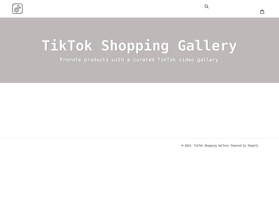 tiktok-shopping-gallery-demo.myshopify.com shopify website screenshot
