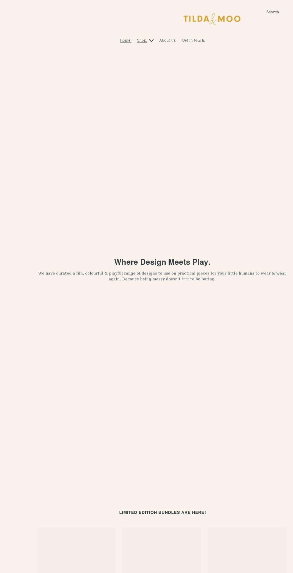 tildaandmoo.com.au shopify website screenshot