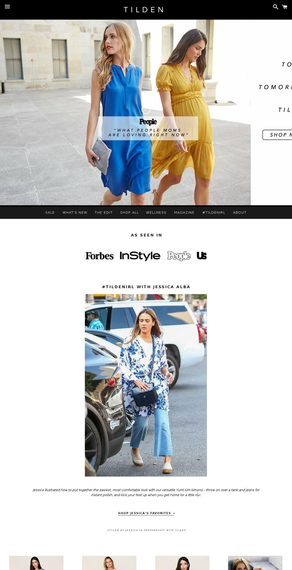 tildanshop.com shopify website screenshot