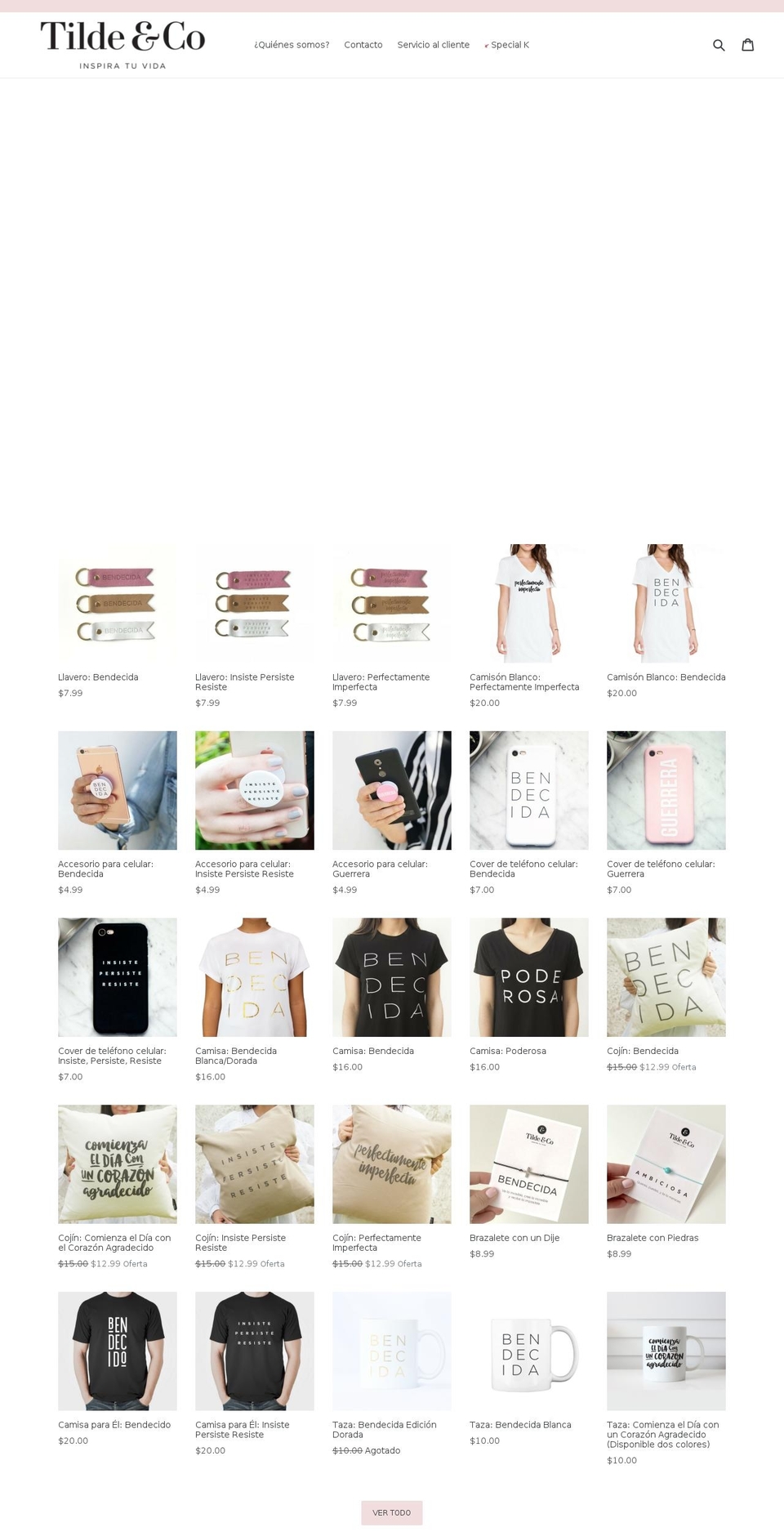 tildeandcompany.com shopify website screenshot