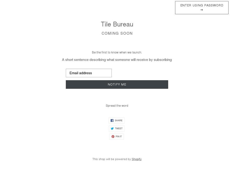 tilebureau.com shopify website screenshot