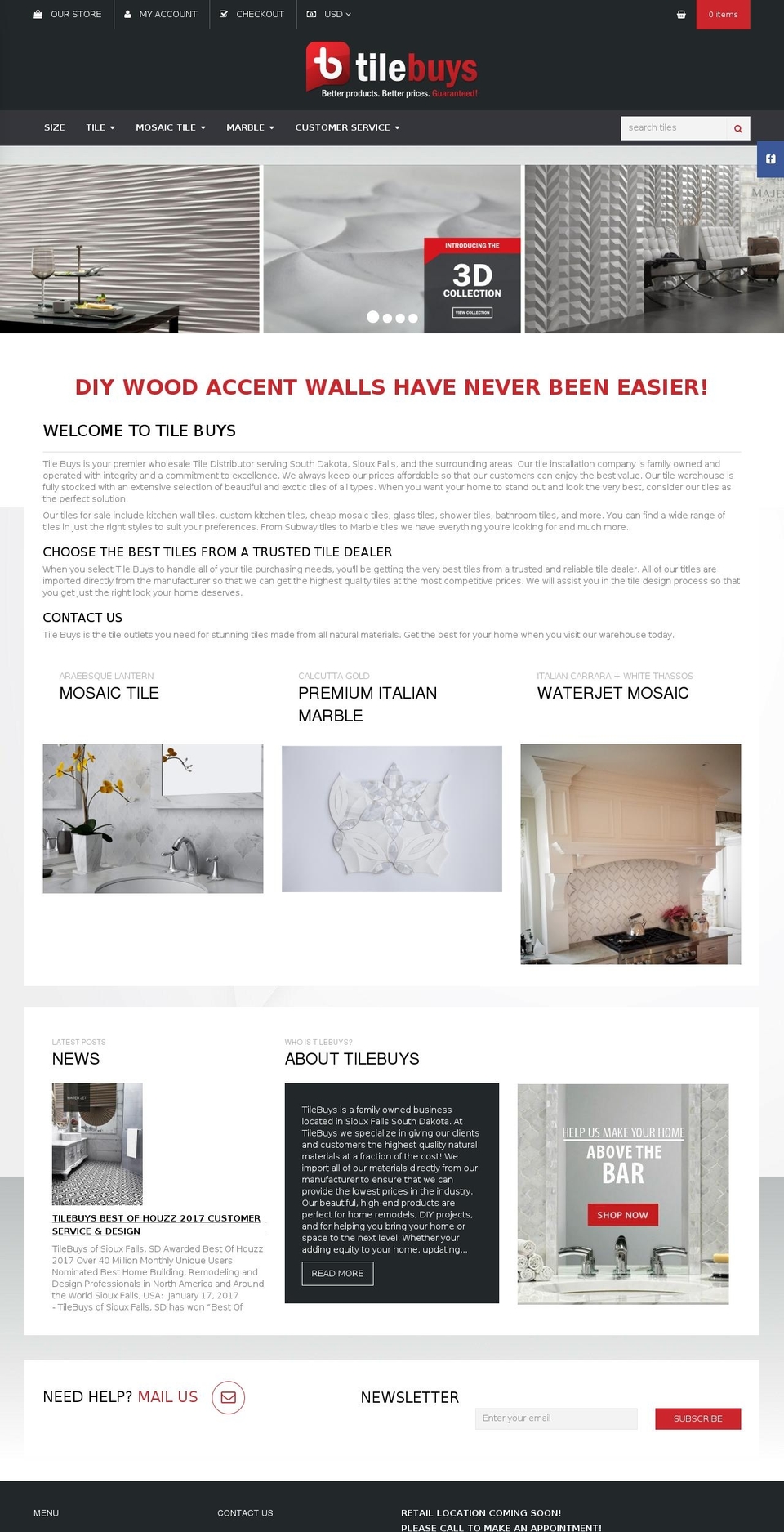 tilebuys.com shopify website screenshot