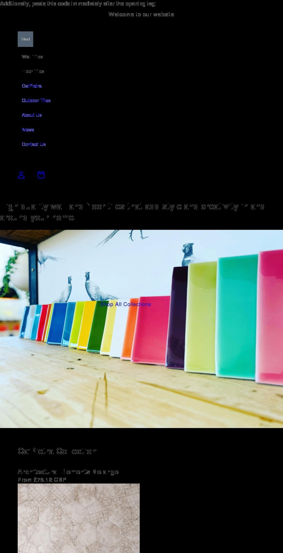 tiled-uk.com shopify website screenshot