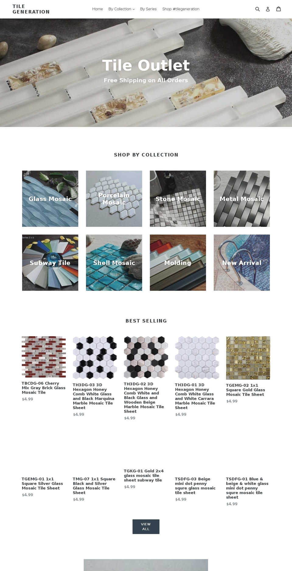 tilegeneration.com shopify website screenshot