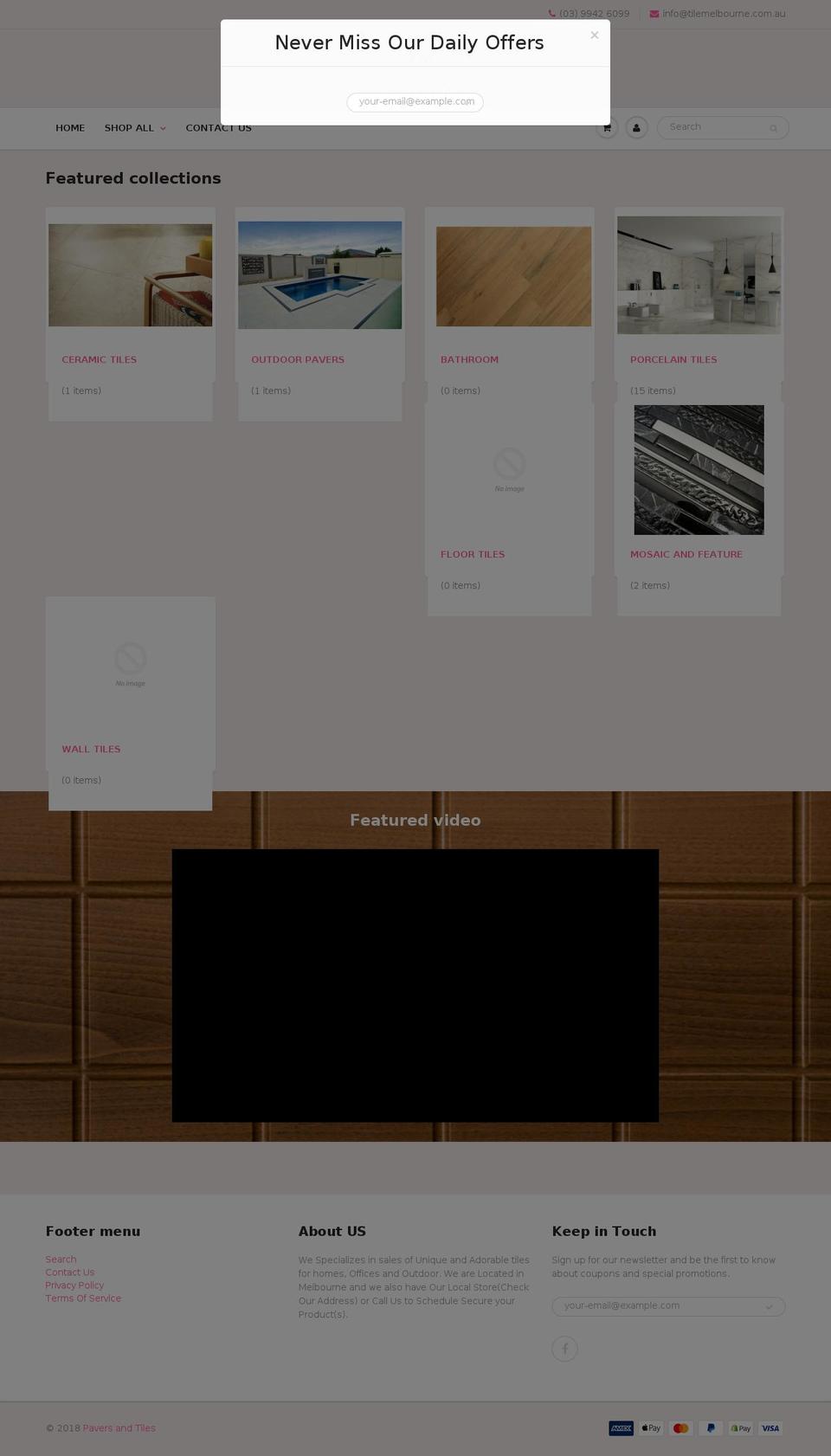 tilemelbourne.com.au shopify website screenshot