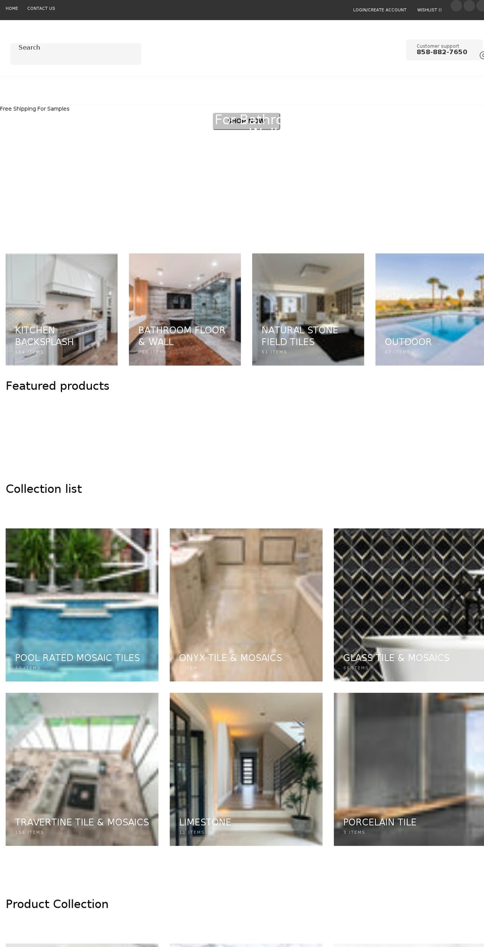 tilemosaicdirect.com shopify website screenshot