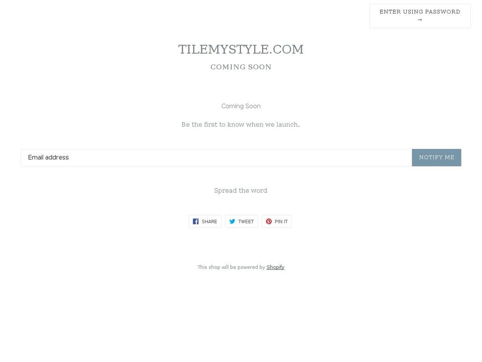 tilemystyle.com — Shopify storefront screenshot
