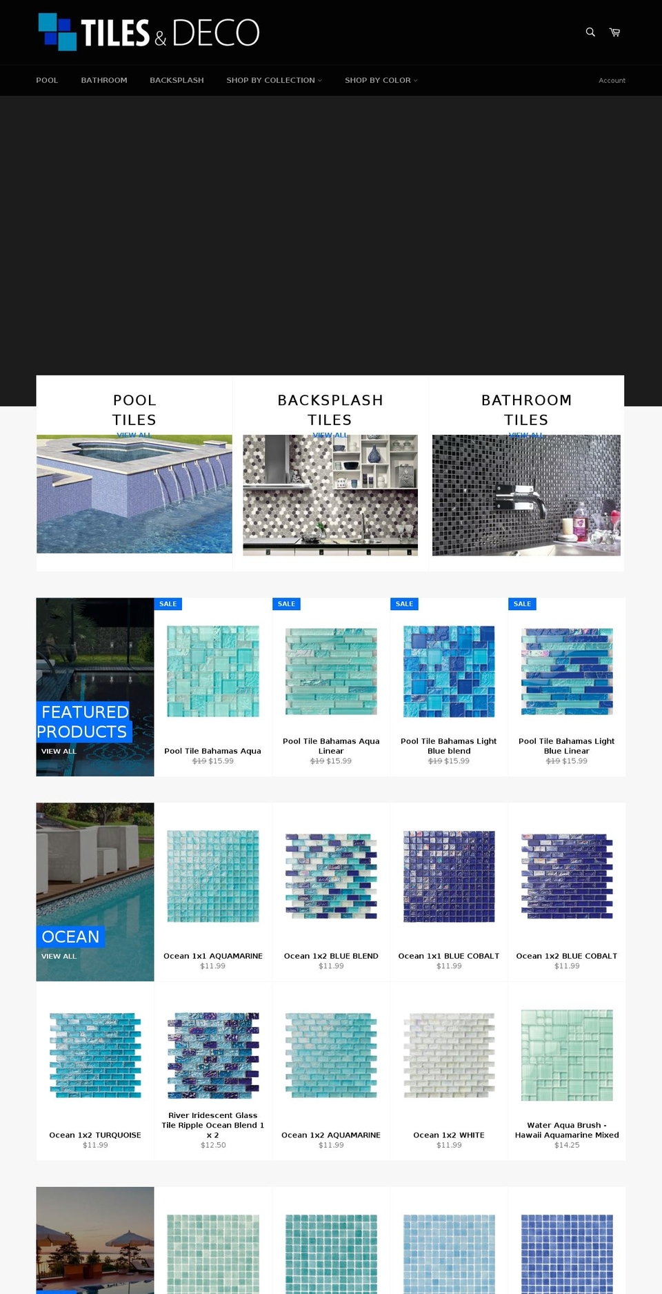 tilesanddeco.com shopify website screenshot
