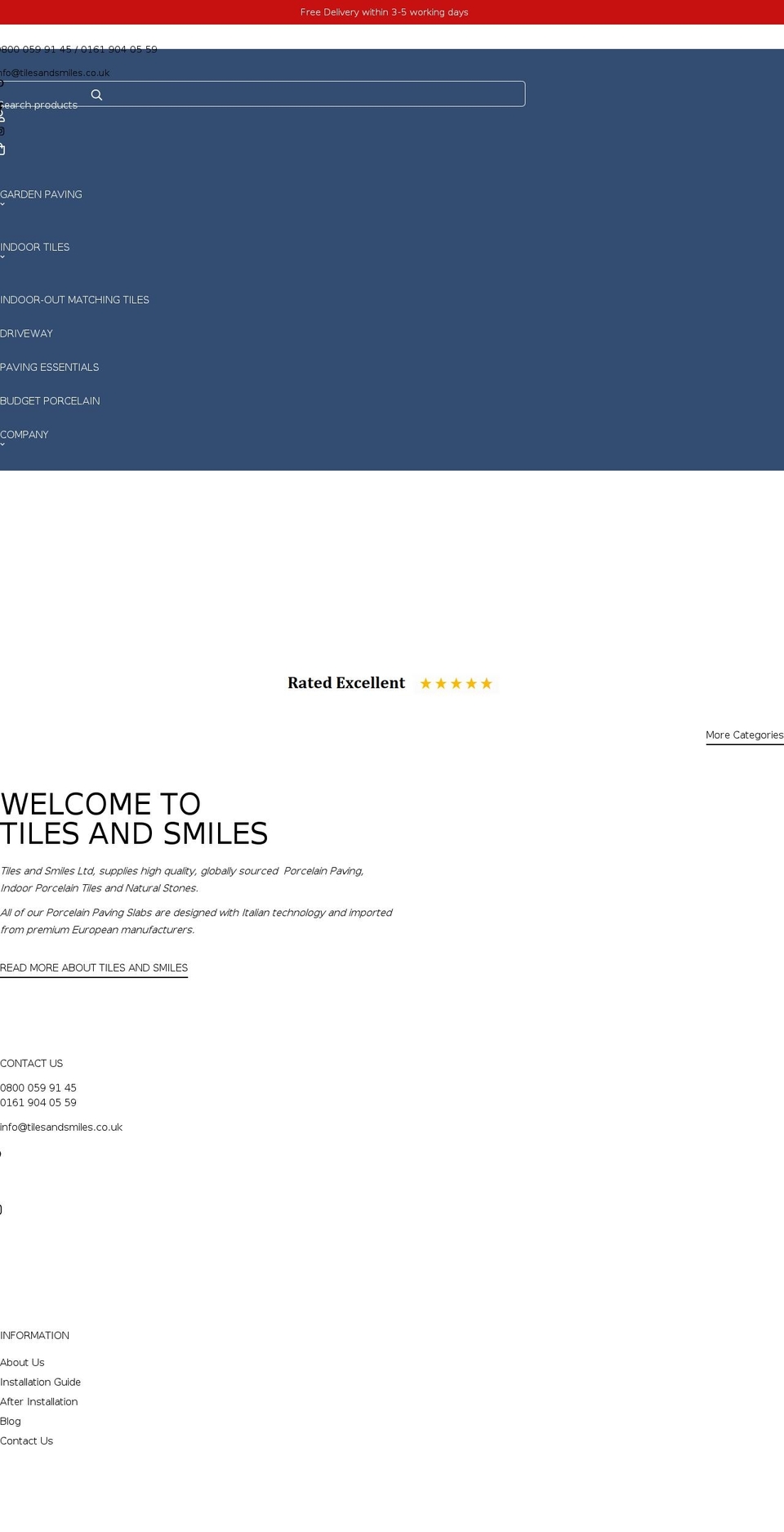 tilesandsmiles.co.uk shopify website screenshot