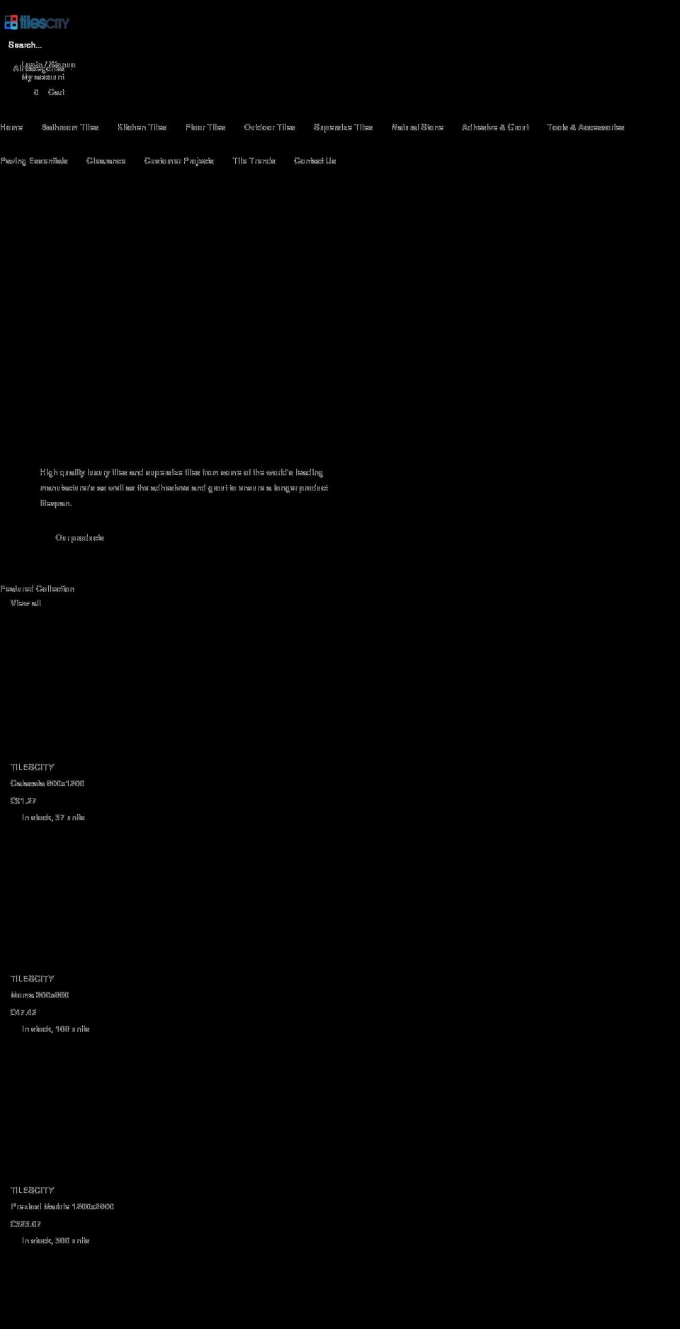 tilescity.co.uk shopify website screenshot