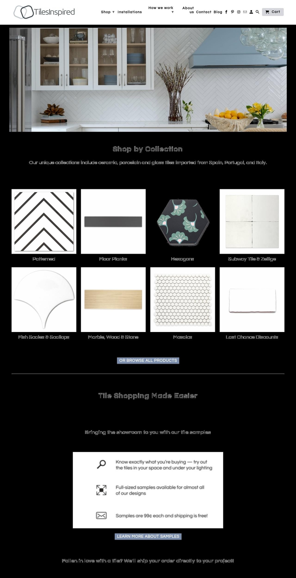 tilesinspired.com — Shopify storefront screenshot