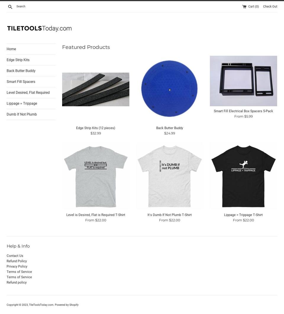 tiletoolstoday.com shopify website screenshot