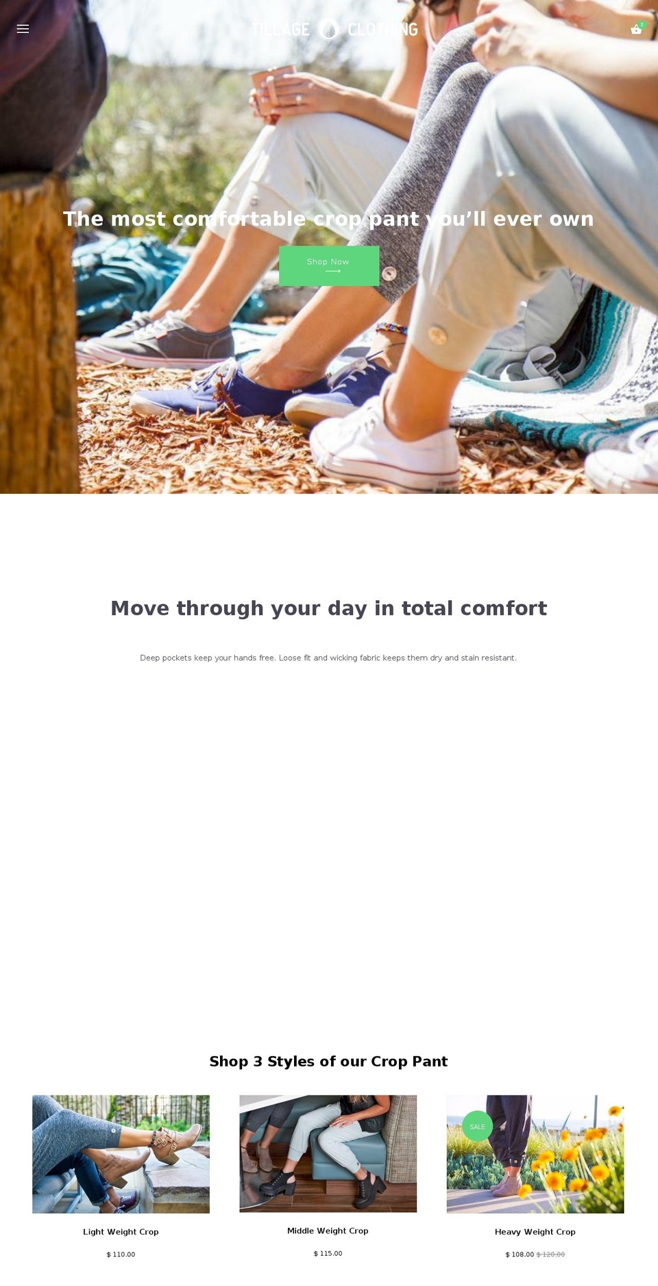 tillageclothing.com shopify website screenshot