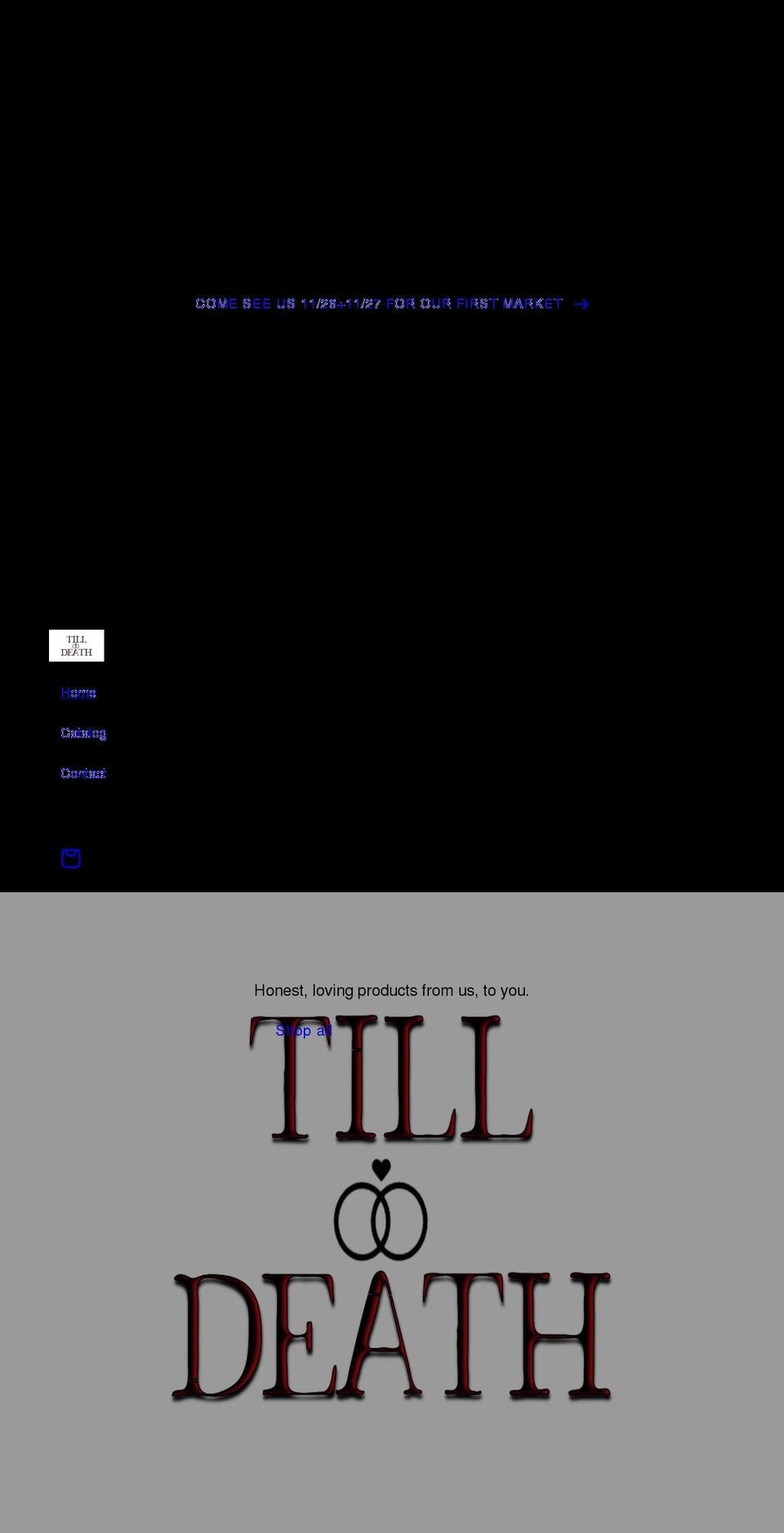 tilldeath.us shopify website screenshot